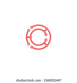 Letter C Tech Icon Design