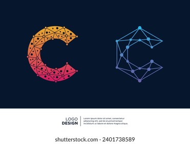 Letter C tech logo design inspiration.