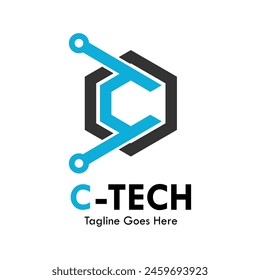 letter C Technology logo template illustration