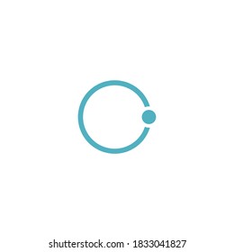 The letter C in technology style, consisting of combination high tech style symbol of it formed a letter "C”