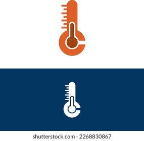Vector de logotipo moderno de temperatura de la letra C
