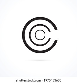 Letter C - Three C - Logo, Emblem