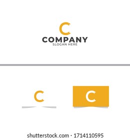 Letter C Ticket Logo Design Template