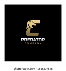 Letter C Tiger, Predator Logo Design Vector