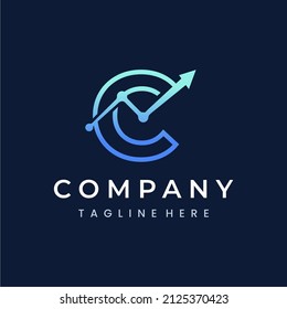 Letter C Trade Investment Marketing Logo