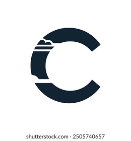 letter C travel agency logo vector illustration template design