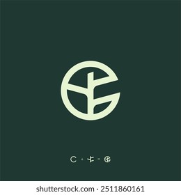 ícone de vetor do conceito de logotipo de crescimento da letra C tree ou C