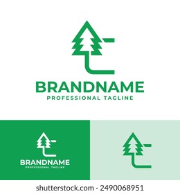 Letter C Tree Line Logo, Suitable for Environmental Organizations and Outdoor Brands