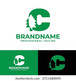 Letter C Tree Logo, for any Environmental Brands with C initial