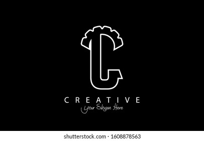 Letter C Trendy Logo Design. Creative Letters Icon Logo Vector Illustration.