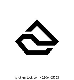 Letra A y C símbolo geométrico de triángulo símbolo simple vector de logotipo