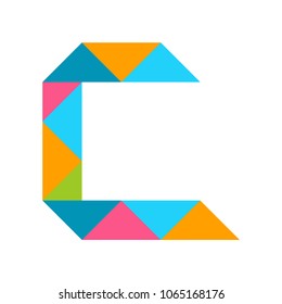 Letter C Triangle Logo