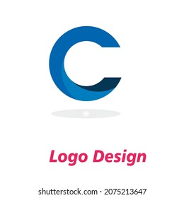 Letter C type colorful logo design.