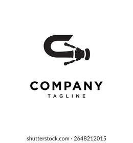 Letter C Underwing Nozzle Logo Icon Vector