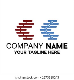 letter c unique logo vector