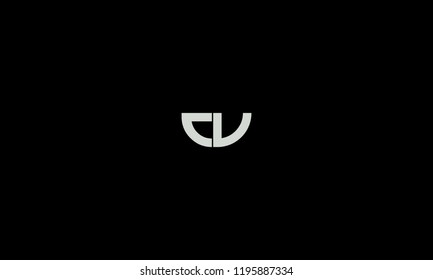 LETTER C AND V LOGO WITH NEGATIVE SPACE EFFECT FOR LOGO DESIGN OR ILLUSTRATION USE