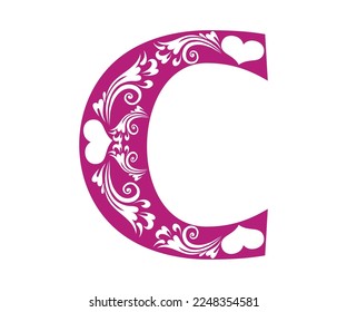 Letter C, Valentine Alphabet Monogram
Sublimation vector design file, for mug, t-shirt, vase, pillow case. etc