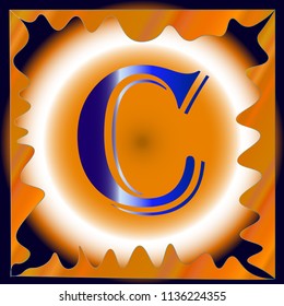 The letter C vector