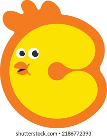 Letter C Vector Design for Chicken Logo