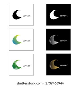 Letter C in vector graphics