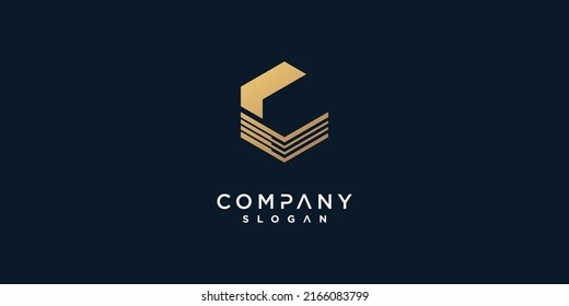 Letter C vector icon logo design with creative unique style Premium Vector