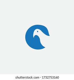 letter c vector illustration of bird design