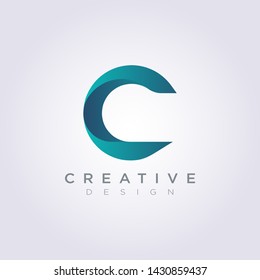 Letter C Vector Illustration Design Clipart Symbol Logo Template.
