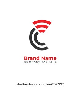 Diseño del logotipo de la línea vectorial C. Símbolo de icono del logotipo del minimalismo creativo.