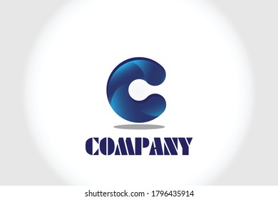 Letter C vector line logo design. Creative minimalism logotype icon symbol.