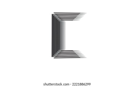 Diseño del logotipo de la línea vectorial de la letra C. Icono de logotipo de minimalismo creativo.