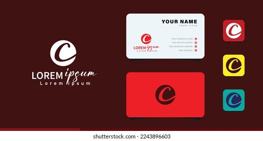 Diseño de logotipo de línea vectorial de la letra C, diseño de símbolos de símbolo de logotipo de tipo logotipo de minimalismo creativo, idea