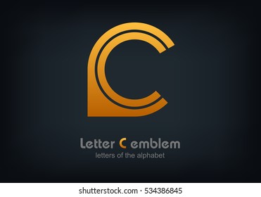 Letter C Vector logo, ABC concept type as logotype, Letters of the alphabet