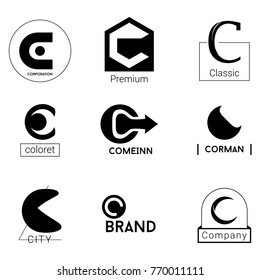 Letter C Vector Logo Badges