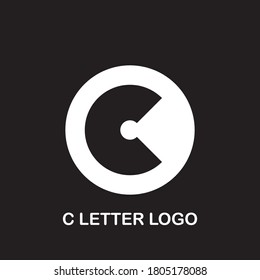 Letter C vector logo design. Creative minimalism logotype icon symbol.