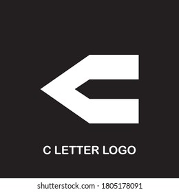 Letter C vector logo design. Creative minimalism logotype icon symbol.