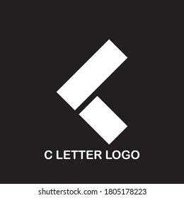 Letter C vector logo design. Creative minimalism logotype icon symbol.