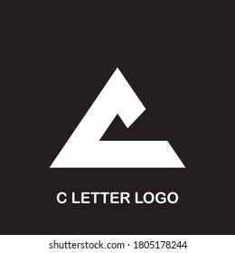 Diseño del logotipo vectorial de la letra C. Símbolo de icono del logotipo del minimalismo creativo.