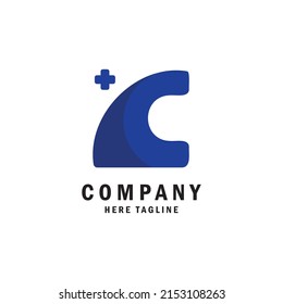 letter C vector logo with hand combination
