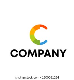 letter C vector logo sign template