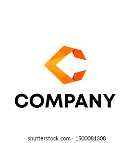 letter C vector logo sign template