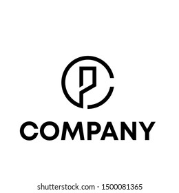 letter C vector logo sign template