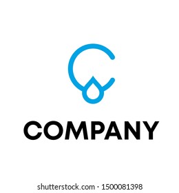 letter C vector logo sign template