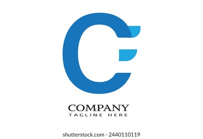 Buchstabe C Vektor-Logo-Zeichenvorlage