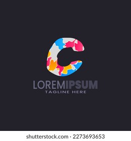 Letter C vector logo symbol. Alphabet logo template ready for use, Modern initial logo