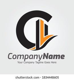 Plantilla de logotipo vectorial de la letra C, logotipo de la letra colorida C, inmobiliario, logotipo de construcción y diseño de la plantilla de vectores