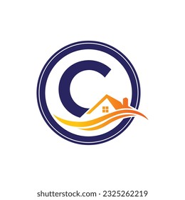 Letter C vector logo template, Colorful Letter C logo, Real Estate, Building and Construction Logo Design Template Vector Icon