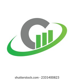 Plantilla para el logotipo del vector de la letra C, logotipo de la letra colorida C, logotipo de la empresa financiera, icono de la plantilla de diseño de los asesores del Instituto Financiero