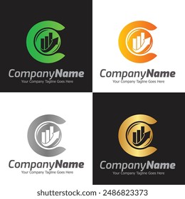 Letter C vector logo template, Colorful Letter C logo, Financial Company Logo, Financial Institute Advisors Logo Design Template Vector Icon