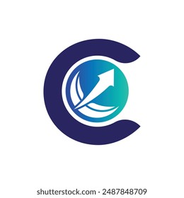 Letter C vector logo template, Colorful Letter C logo, Financial Company Logo, Financial Institute Advisors Logo Design Template Vector Icon