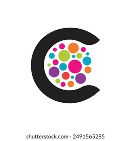 Letter C vector logo template, Colorful Letter C logo, Financial Company Logo, Financial Institute Advisors Logo Design Template Vector Icon